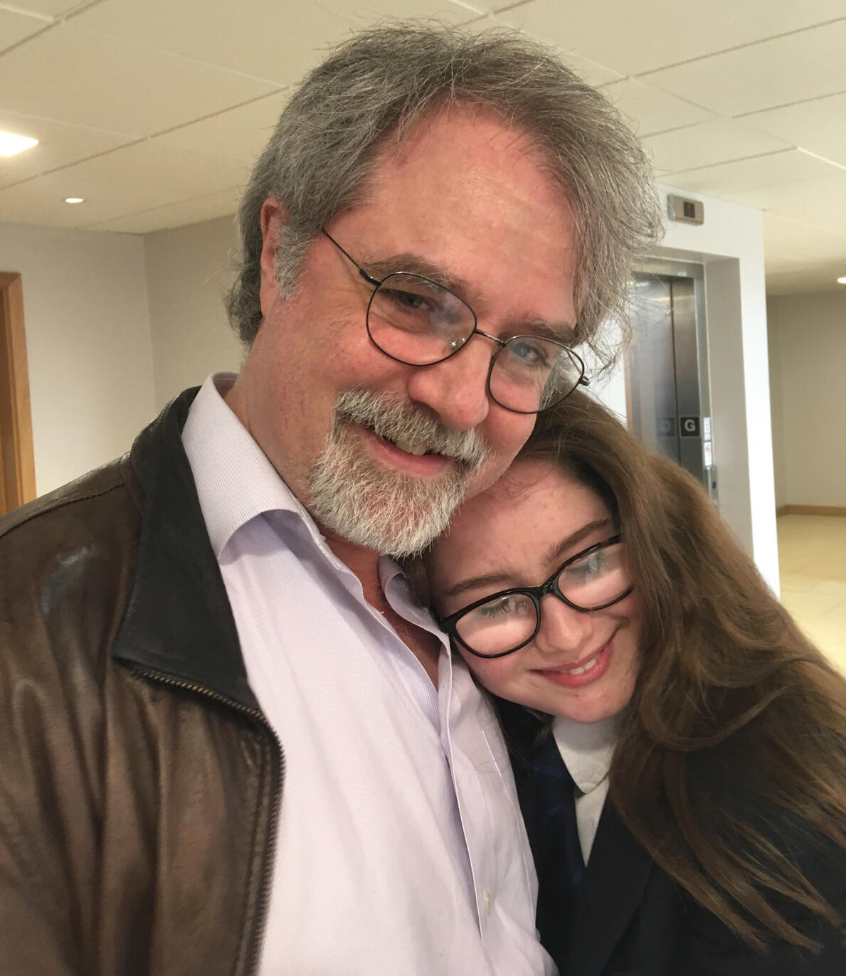 David with his niece Audrey in 2019